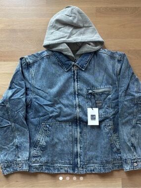 Gap Mad Happy Denim Jean Hoodie